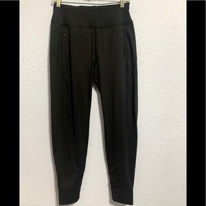 Athleta Distance Joggers Black Mid Rise Secure Pockets